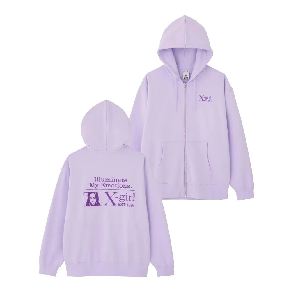 X-girl Long Sleeves Plain Cotton Logo | Sweat Street Style