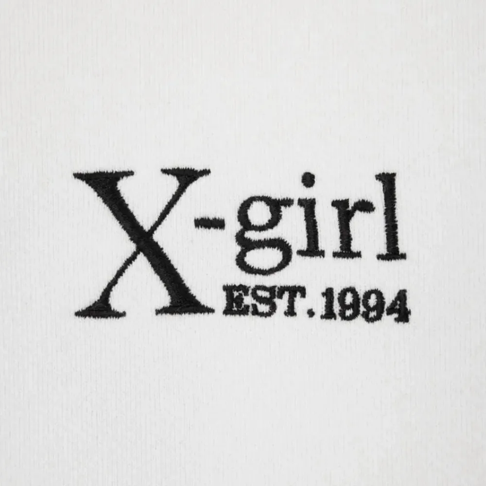 X-girl Long Sleeves Plain Cotton Logo | Sweat Street Style