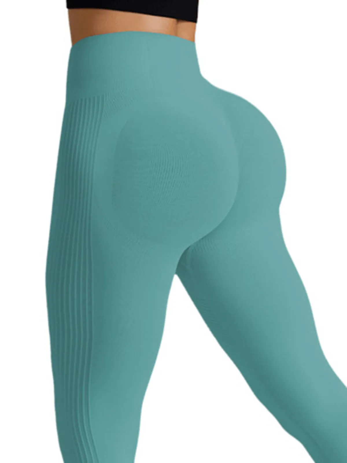 ZASUWA Female Scrunch Bum Ribbed Leggings