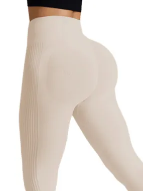 ZASUWA Female Scrunch Bum Ribbed Leggings